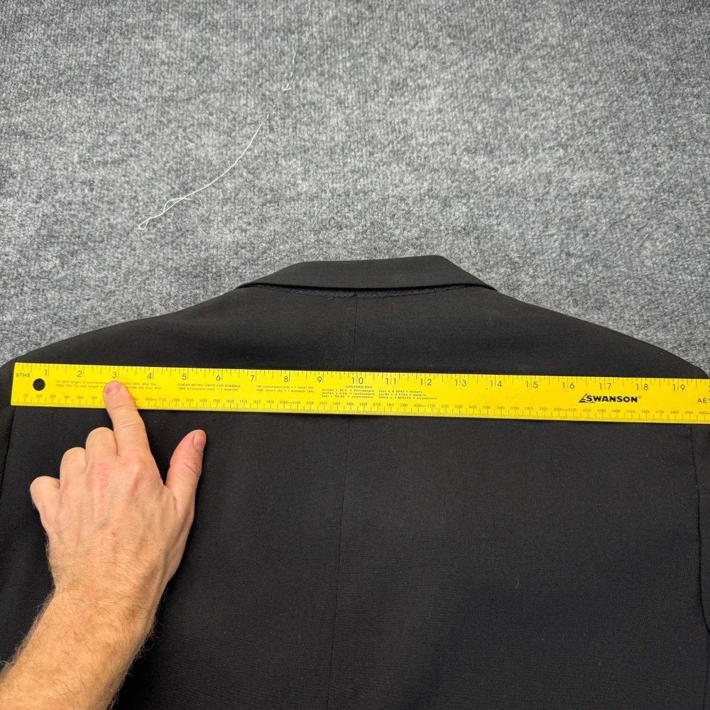 Vtg Academy Award Clothes Mens 40R Suit Black 2pc Tailored 31x27 Los Angeles